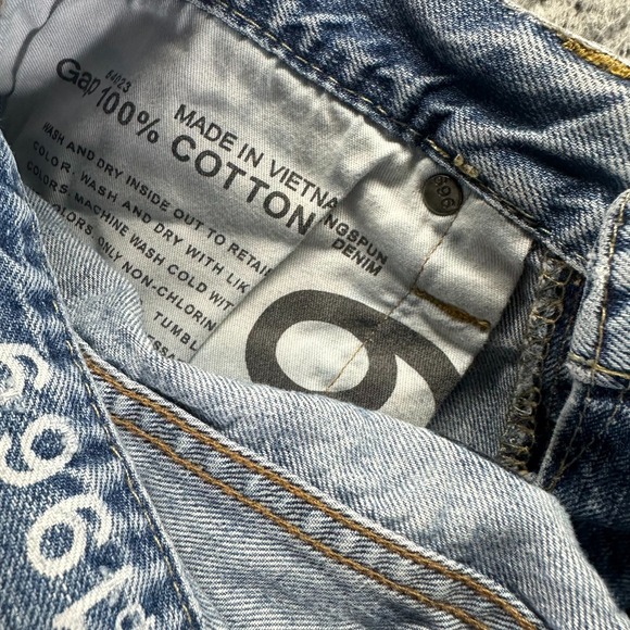 Vintage Gap 1969 Jeans Mens 30x30 Blue Cotton Denim Straight Leg Workwear Faded - Picture 7 of 11